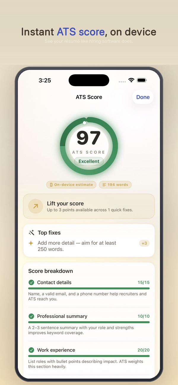 CV Desk: ATS Resume Builder screenshot
