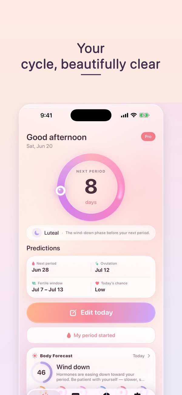 Cyca: Period & Cycle Tracker screenshot
