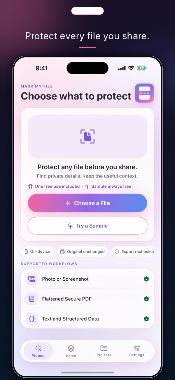 Mask My File screenshot