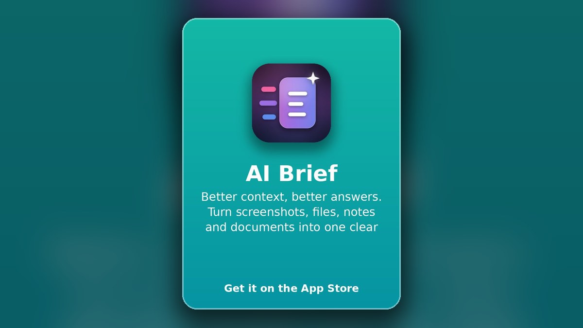 AI Brief iOS app guide preview