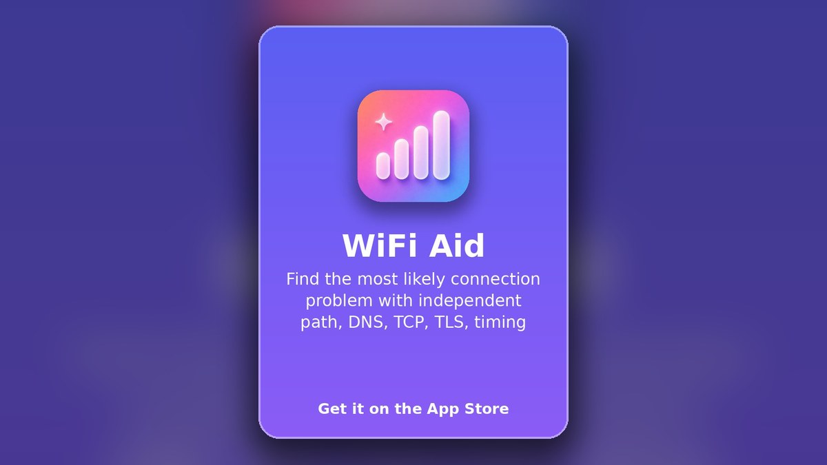WiFi Aid iOS app guide preview
