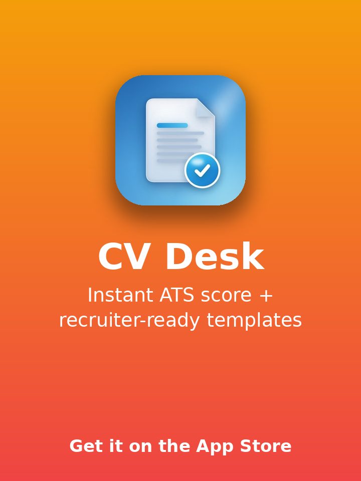 CV Desk: ATS 이력서 제작