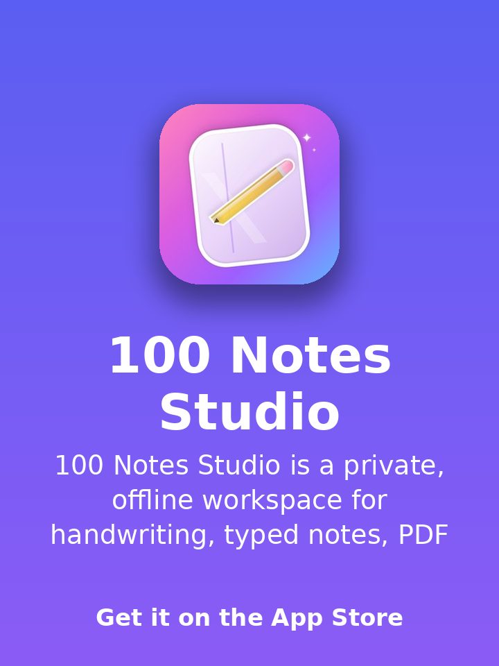 100 Notes Studio: Pen & Paper