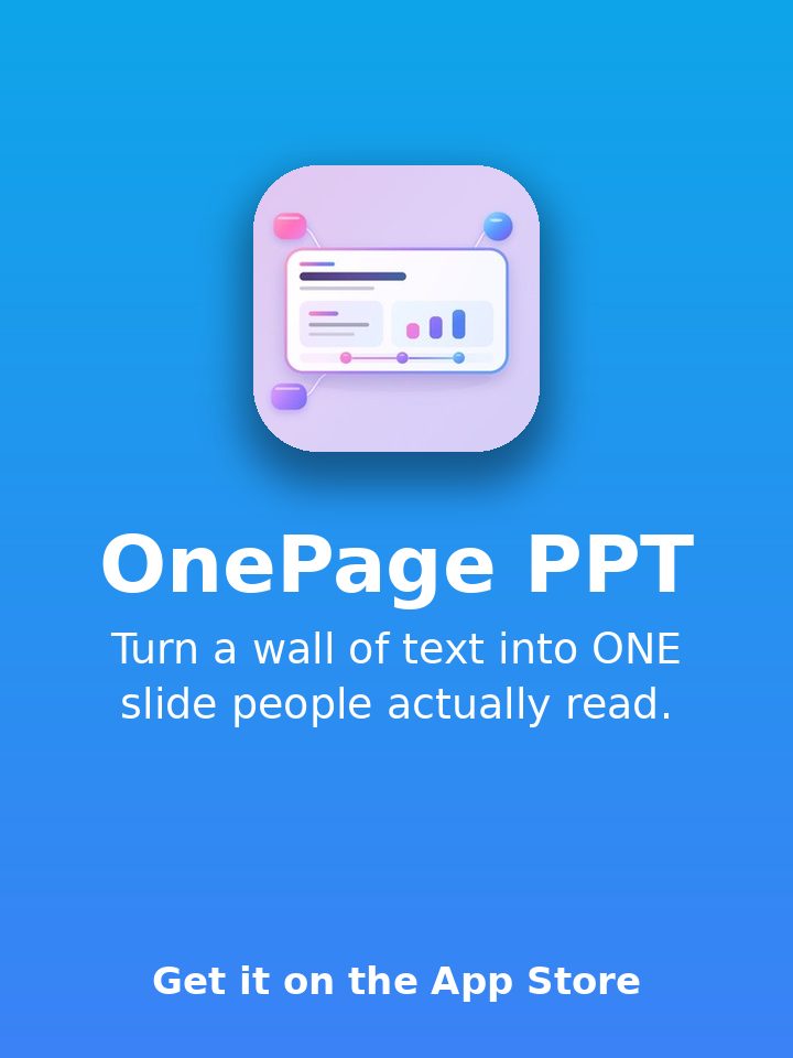 OnePage PPT: AI 발표자료